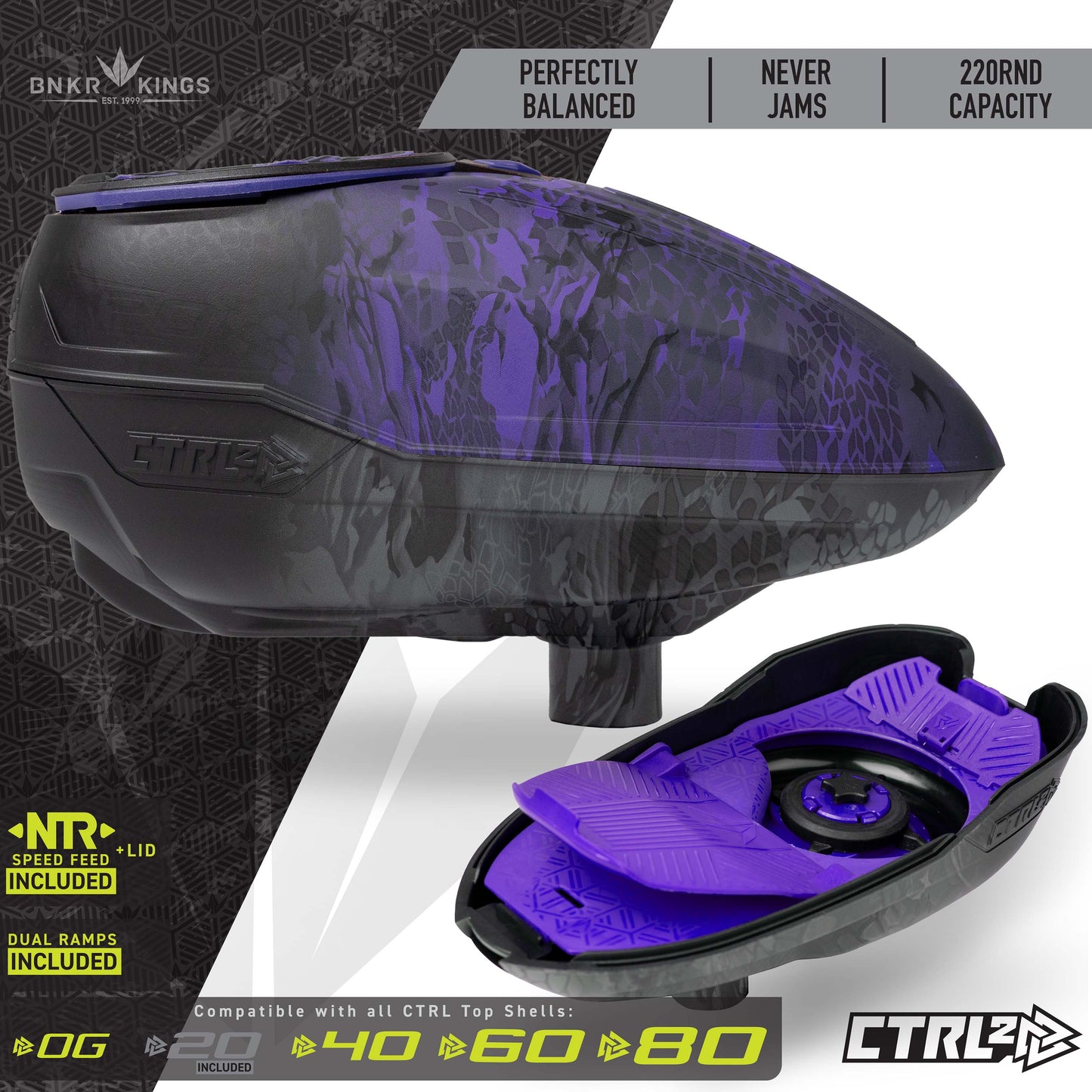 Bunkerkings CTRL2 Loader - Purple Black Highlander