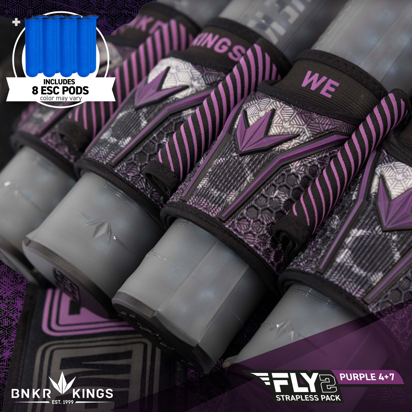 Bunkerkings Fly2 Pack 4+7 - Purple Skull (incl. 8 ESC Pods)